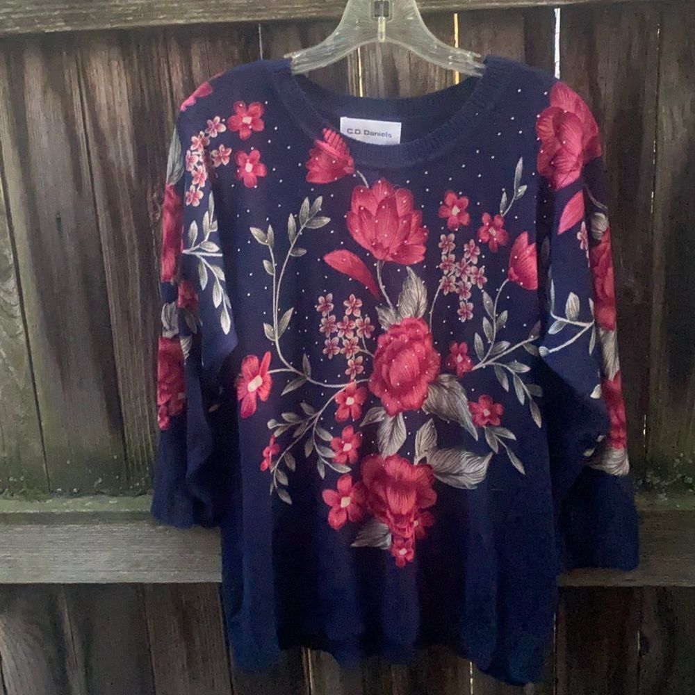 CD Daniels floral top sz. 1X